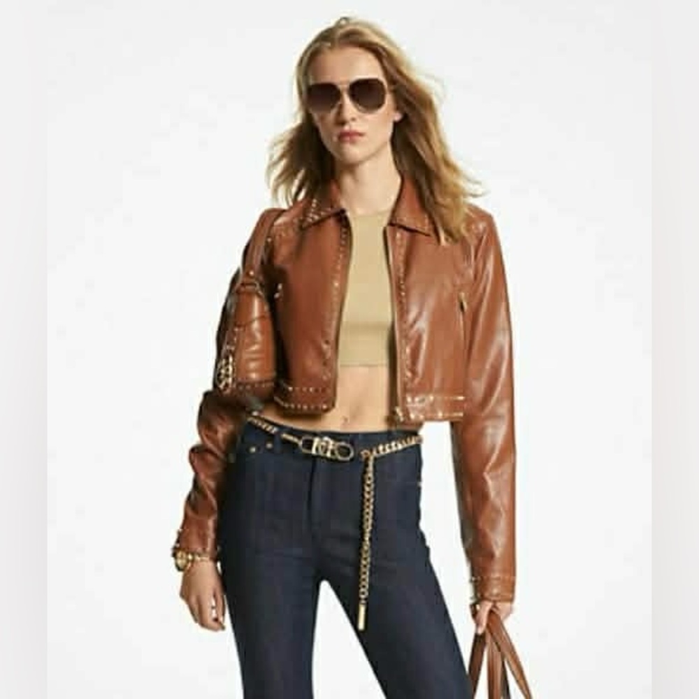 Michael Kors Leather Studded Jacket *Brand new!